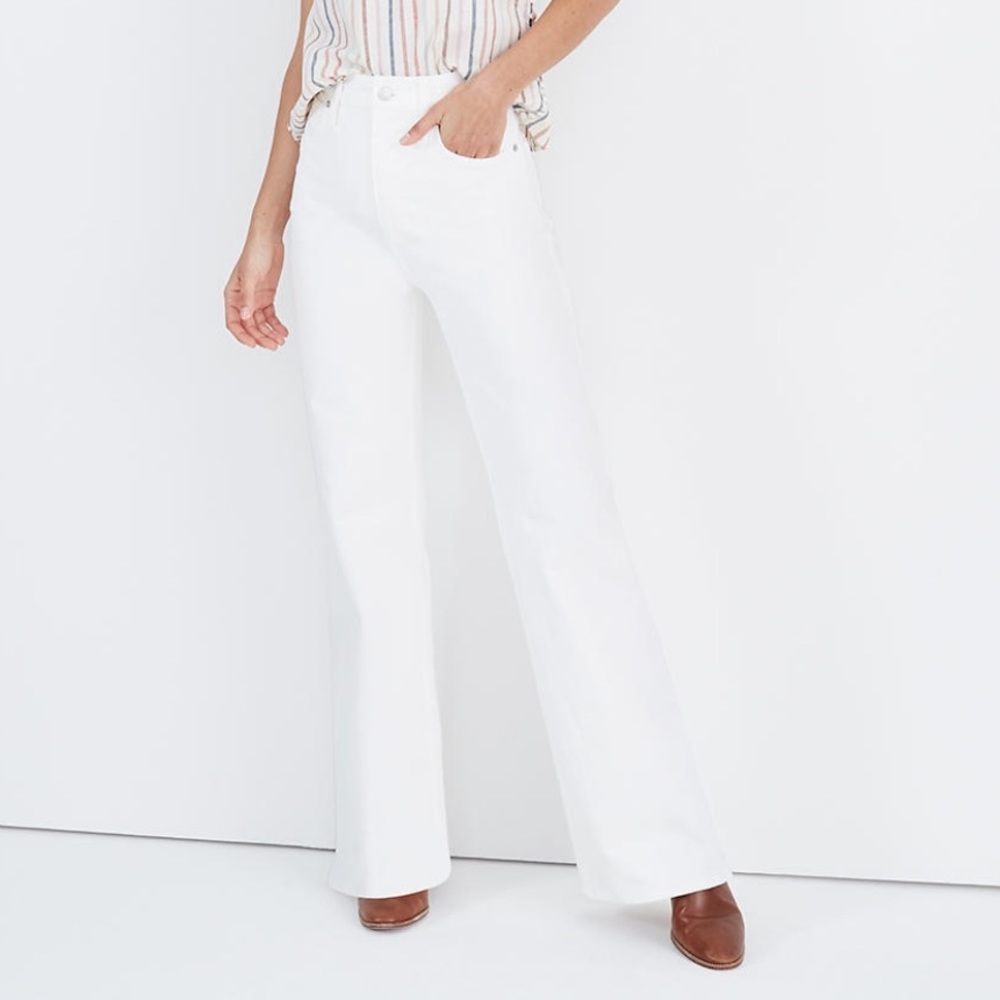 White Madewell flare jeans